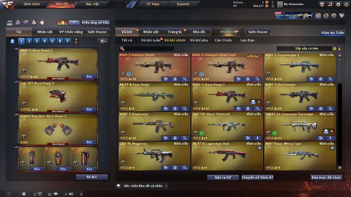 shop acc cf uy tin gia re